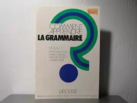 Couverture du produit · Comment apprendre la grammaire ? - niveau 1