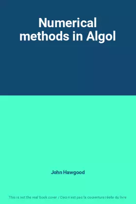 Couverture du produit · Numerical methods in Algol