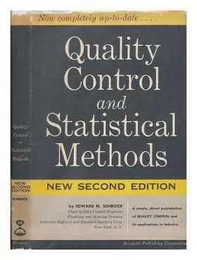 Couverture du produit · Quality control and statistical methods