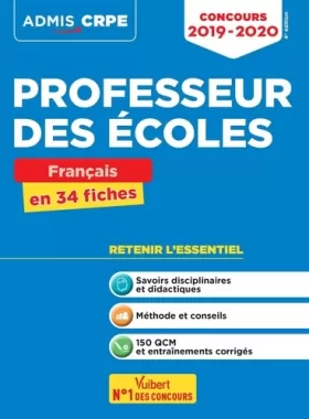 Couverture du produit · Concours Professeur des écoles - CRPE - Français en 34 fiches: CRPE 2019-2020