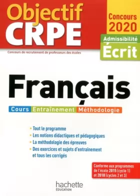 Couverture du produit · Objectif CRPE Français 2020