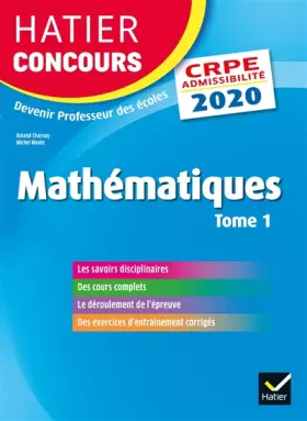Couverture du produit · Mathématiques tome 1 - CRPE 2020 - Epreuve écrite d'admissibilité