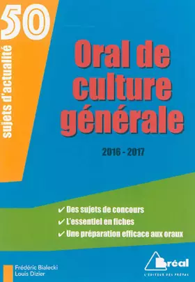 Couverture du produit · Oral de culture générale