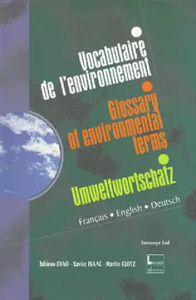 Couverture du produit · VOCABULAIRE DE L'ENVIRONNEMENT