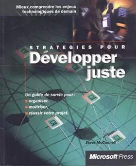 Couverture du produit · Stratégies pour développer juste