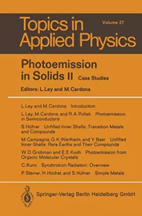 Couverture du produit · Photoemission in Solids II: Case Studies