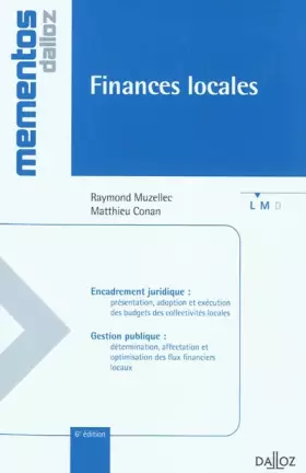 Couverture du produit · Finances locales - 6e éd.: Mémentos