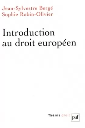 Couverture du produit · Introduction au droit européen