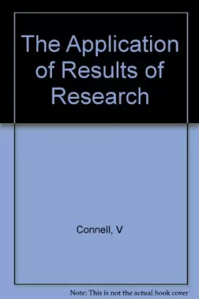 Couverture du produit · The Application of Results of Research