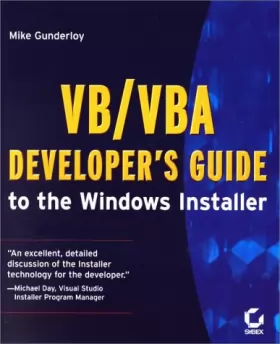 Couverture du produit · Vb/Vba Developer's Guide to the Windows Installer