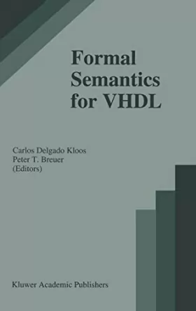 Couverture du produit · Formal Semantics for Vhdl