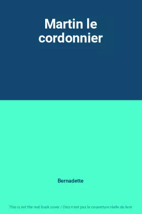 Couverture du produit · Martin le cordonnier