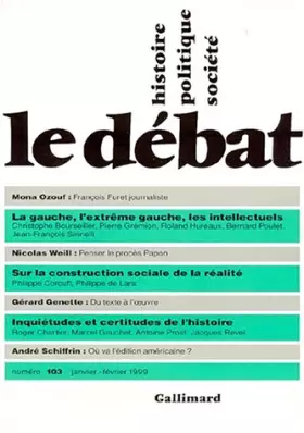 Couverture du produit · Le Débat, numéro 103, année 1999