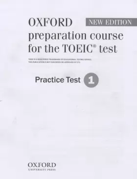 Couverture du produit · Oxford preparation course for the TOEIC® test: Practice Test 1
