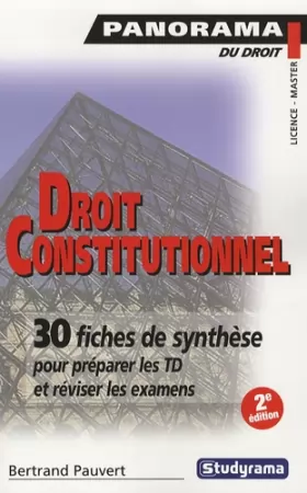 Couverture du produit · Droit constitutionnel : Théorie générale - Ve République