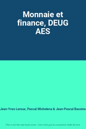 Couverture du produit · Monnaie et finance, DEUG AES
