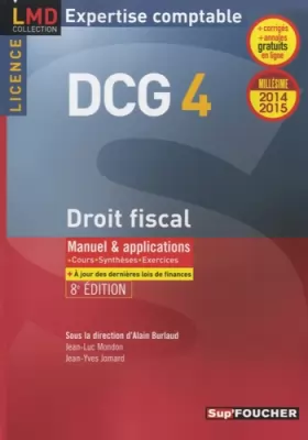 Couverture du produit · DCG 4 - Droit fiscal - Manuel et applications - 8e édition - 2014-2015