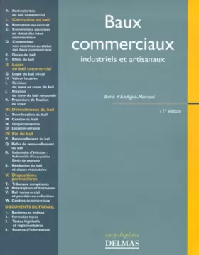 Couverture du produit · Baux commerciaux, industriels et artisanaux, 11e édition