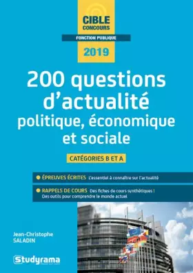 Couverture du produit · 200 questions d'actualité politique, économique et sociale : Catégorie A et B