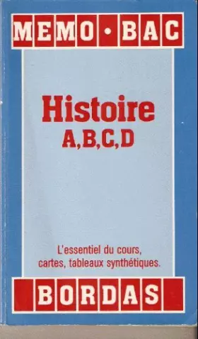 Couverture du produit · Memo Bac Histoire A, B, C, D 1989