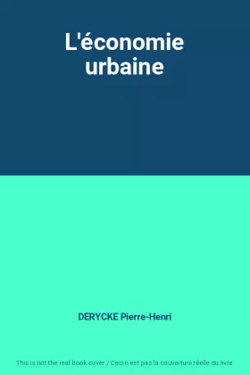 Couverture du produit · L'économie urbaine