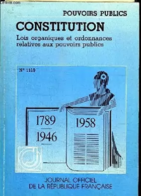 Couverture du produit · Constitution (Journal officiel de la République française)