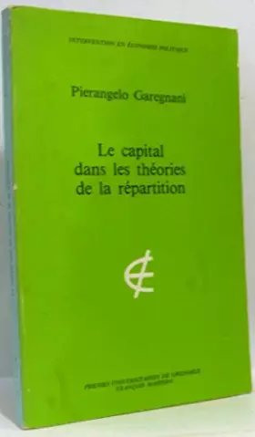 Couverture du produit · Le capital dans les théories de la répartition