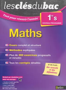 Couverture du produit · Les Clés du Bac - Tout pour réussir l'année - Maths 1re S