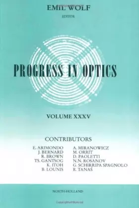 Couverture du produit · Progress in Optics