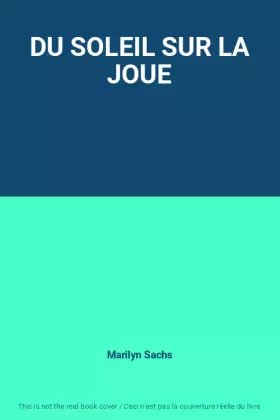 Couverture du produit · DU SOLEIL SUR LA JOUE