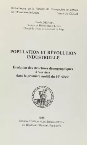 Couverture du produit · Population et Revolution Industrielle