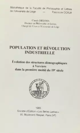 Couverture du produit · Population et Revolution Industrielle