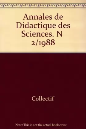 Couverture du produit · Annales de didactique des sciences: 1988