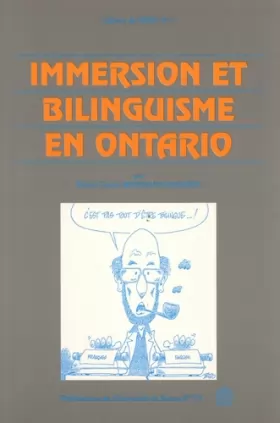 Couverture du produit · Immersion et bilinguisme en Ontario