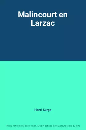 Couverture du produit · Malincourt en Larzac