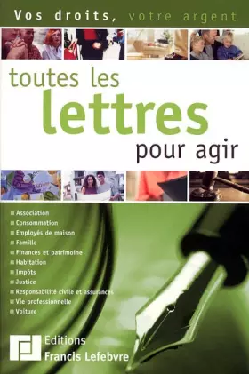 Couverture du produit · Toutes les lettres pour agir