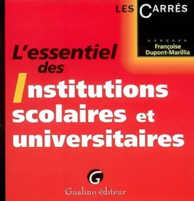 Couverture du produit · L'essentiel des Institutions scolaires et universitaires