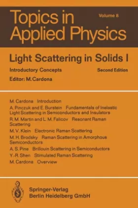 Couverture du produit · Light Scattering in Solids I: Introductory Concepts