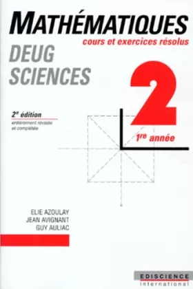 Couverture du produit · Mathématiques, DEUG sciences 1re année, tome 2