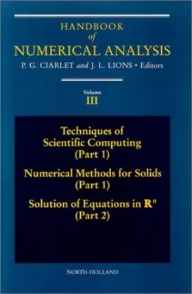 Couverture du produit · Handbook of Numerical Analysis: Techniques of Scientific Computing