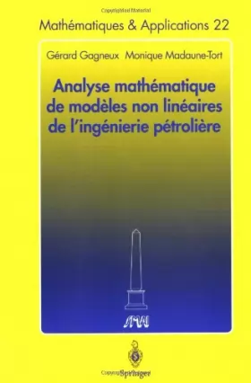 Couverture du produit · Analyse mathématique de modèles non linéaires de l'ingénierie pétrolière