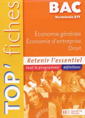 Couverture du produit · Top'Fiches économie générale économie d'entreprise droit terminale STT - Edition 2004