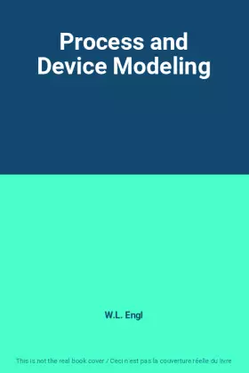 Couverture du produit · Process and Device Modeling