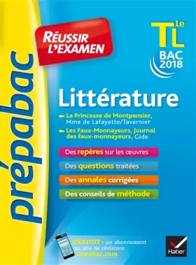 Couverture du produit · Littérature Tle L bac 2018: La Princesse de Montpensier, Les Faux-Monnayeurs