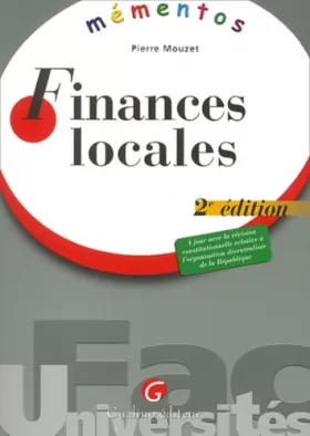 Couverture du produit · Mementos : Finances locales