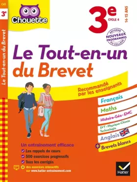 Couverture du produit · Chouette Le Tout en un 3e - Spécial Brevet: cahier d'entraînement dans toutes les matières