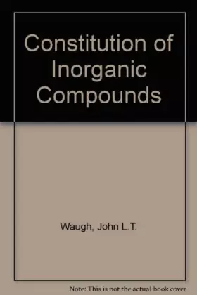 Couverture du produit · Constitution of Inorganic Compounds