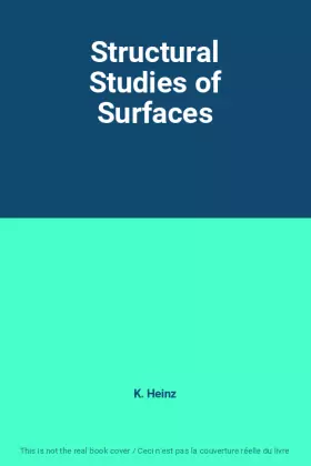 Couverture du produit · Structural Studies of Surfaces