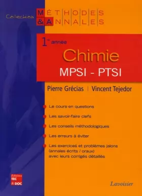 Couverture du produit · Chimie MPSI-PTSI 1e année