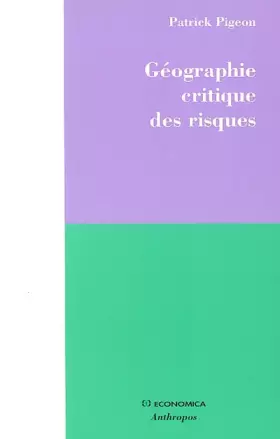 Couverture du produit · Géographie critique des risques